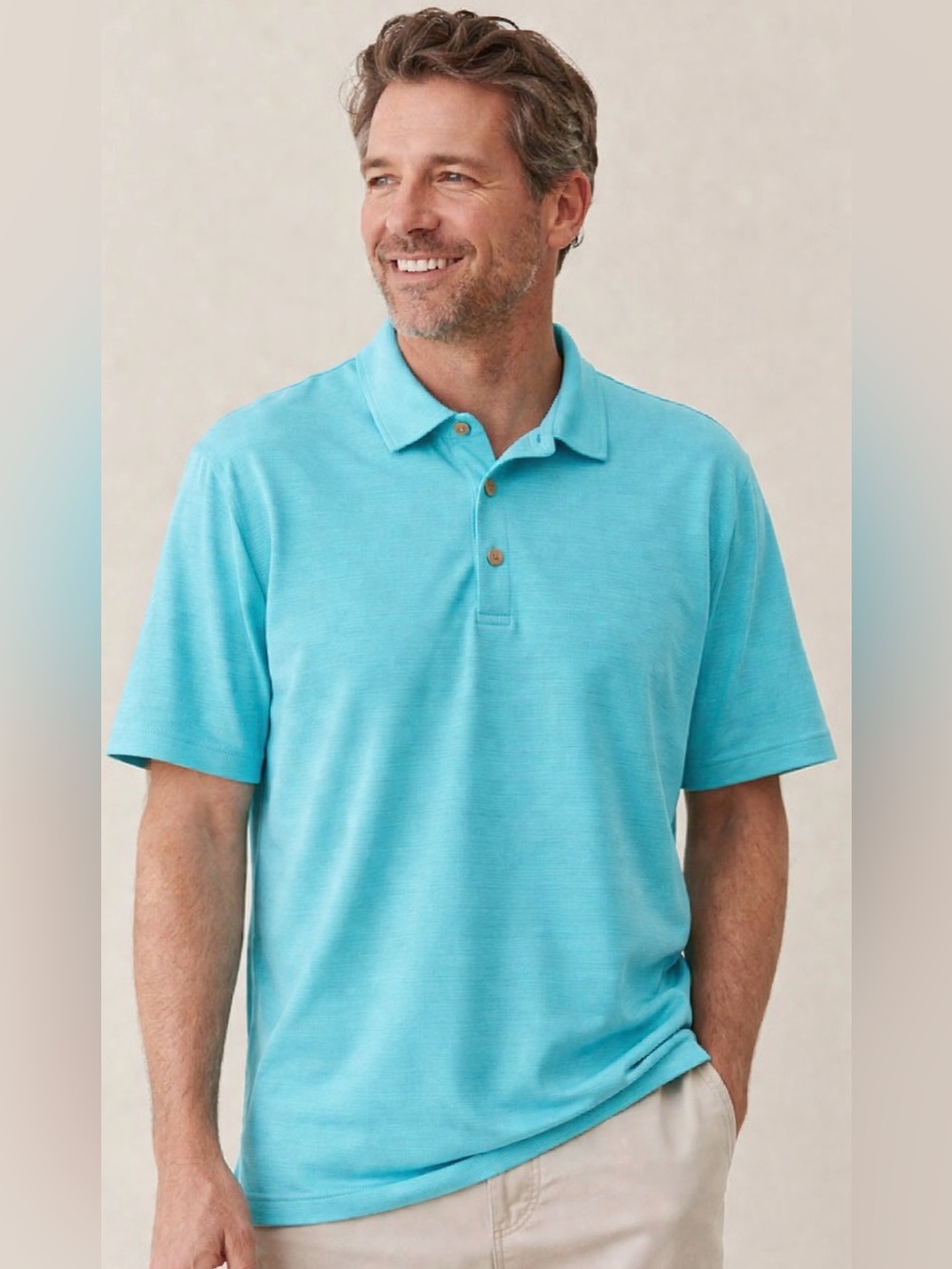 Cubavera Blue Micro Stripe Polo Shirt Mens XL Short Sleeve Tropical Golf Casual